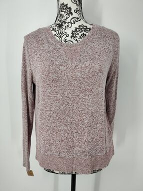 Poof! Marled Dusty Pink Crewneck Sweater Women's Small